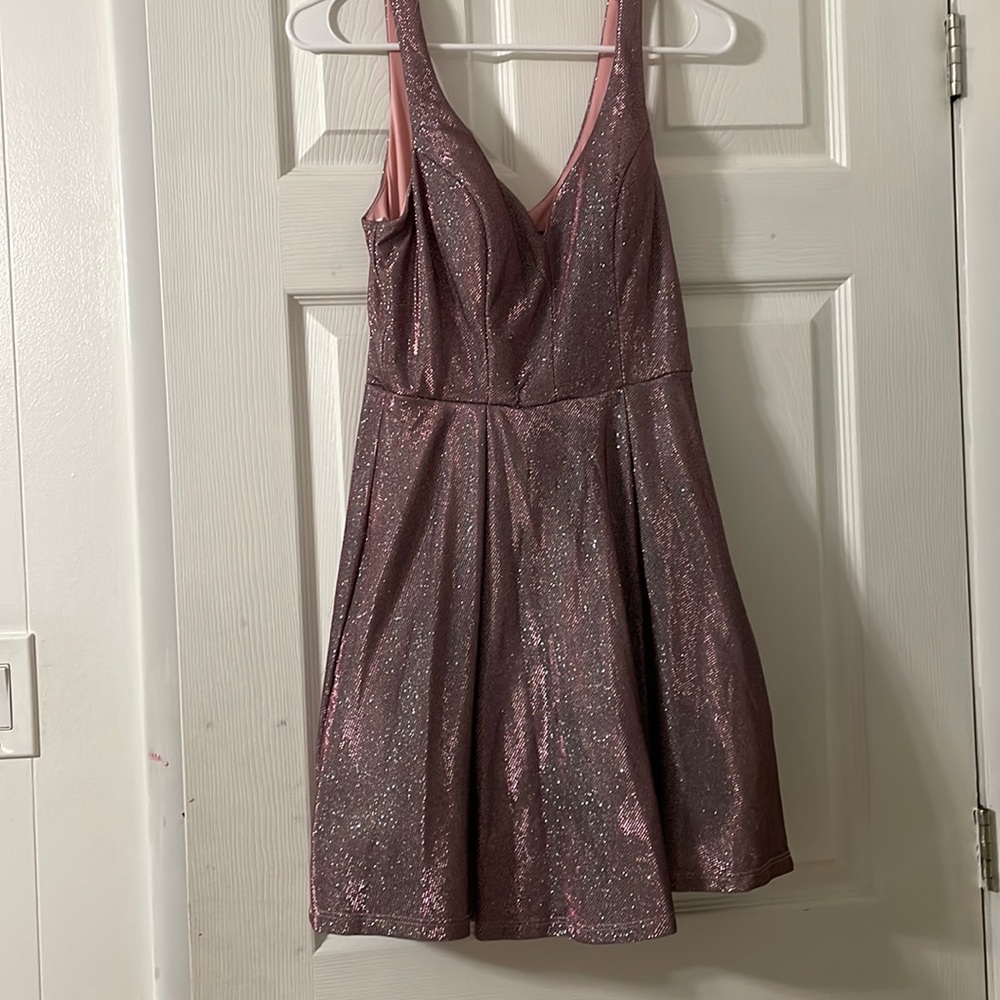 Pink Sparkle Homecoming Dress